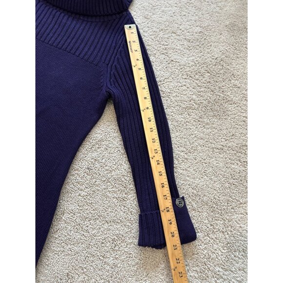 JESSICA HOWARD~  Purple Ribbed Turtleneck Sweater XL Dress With Cuffed Sleeves - Picture 11 of 12